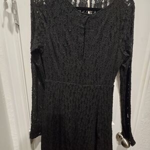 Elegant Black Lace Dress